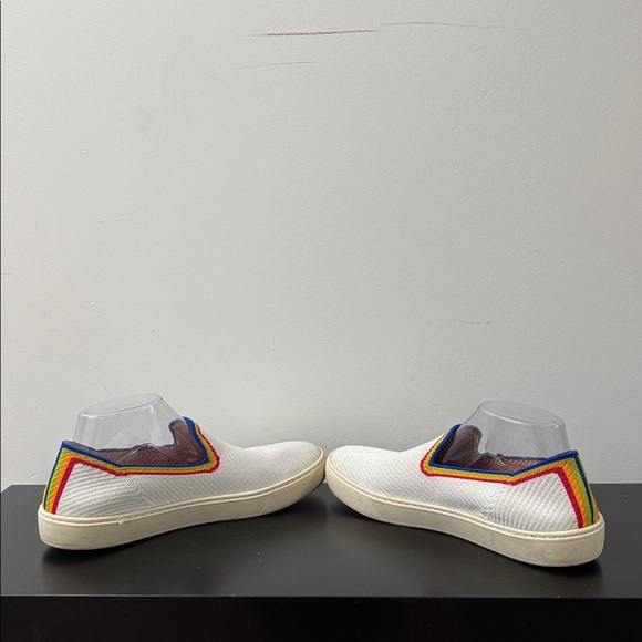 Rothy's The Original Slip On Sneaker white rainbow Limited Edition knit US10 - Picture 11 of 12